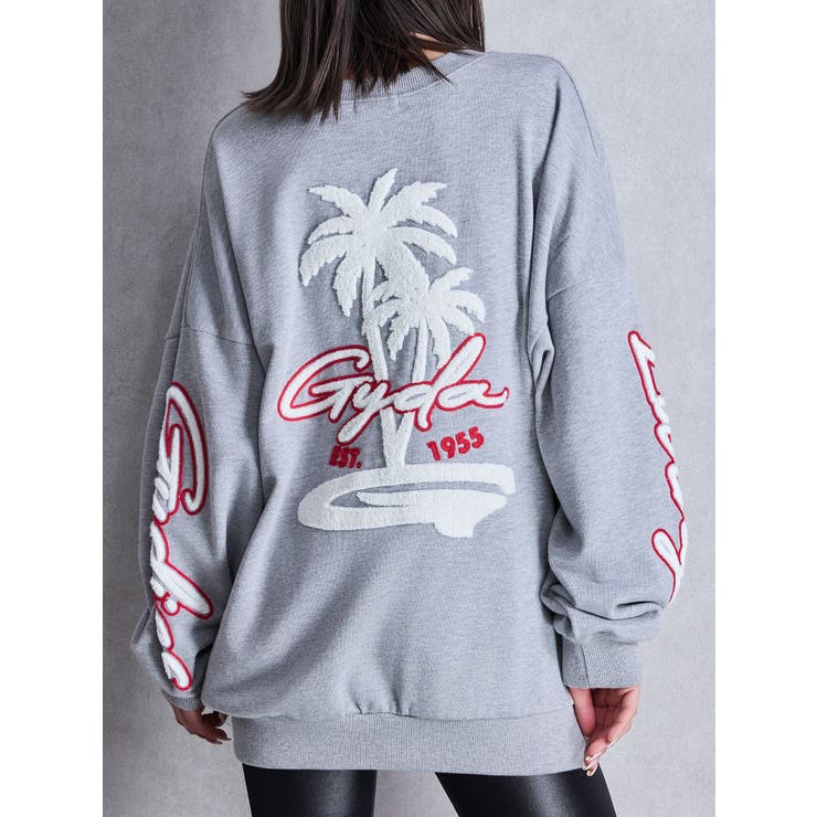 グレー | palm tree Gydies Lovingサガラスウェットトップス | GYDA