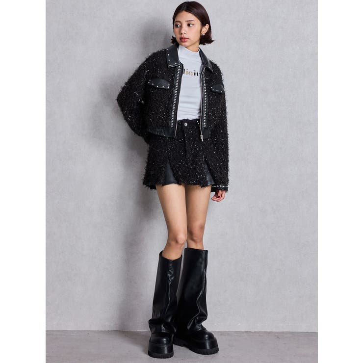 Felicity MIX material patchトップス[品番：MKSW0066094]｜GYDA