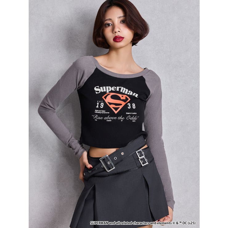 SUPERMAN GYDA 2WAYラグランショートトップス | GYDA | 詳細画像11 