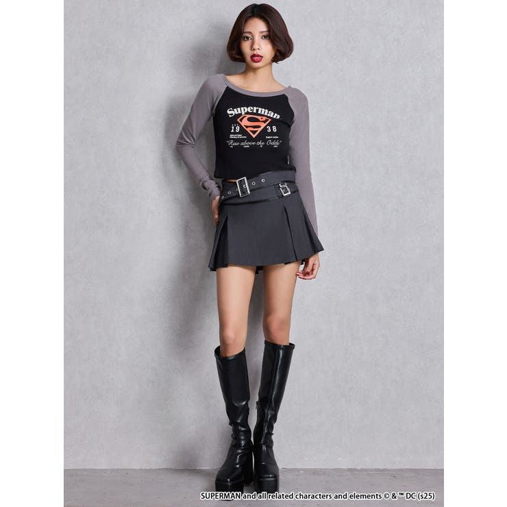 SUPERMAN GYDA 2WAYラグランショートトップス | GYDA | 詳細画像13 