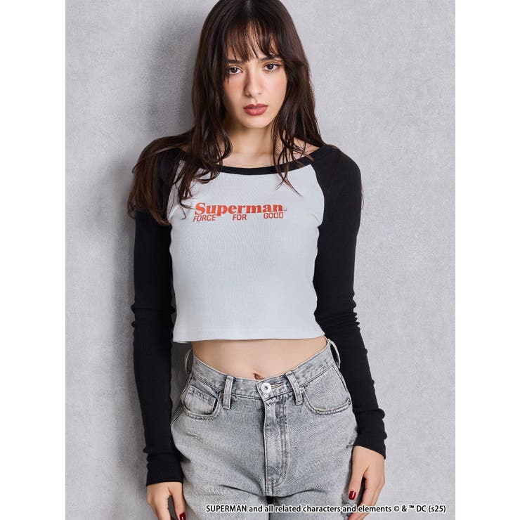 SUPERMAN GYDA 2WAYラグランショートトップス | GYDA | 詳細画像7 