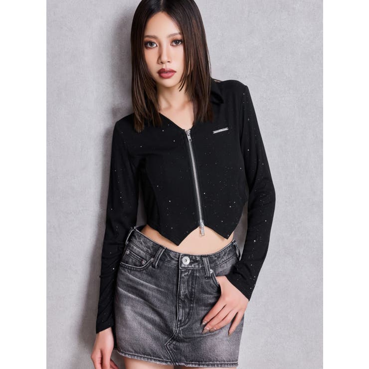 GYDA hologram ZIPトップス | GYDA | 詳細画像2 