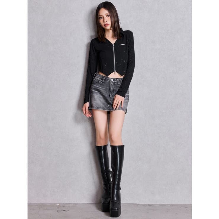 GYDA hologram ZIPトップス | GYDA | 詳細画像4 