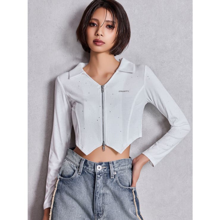 GYDA hologram ZIPトップス | GYDA | 詳細画像6 