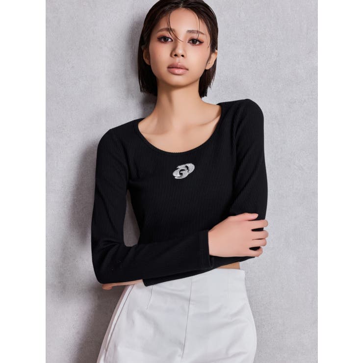 GDロゴラインストーンテレコトップス | GYDA | 詳細画像7 