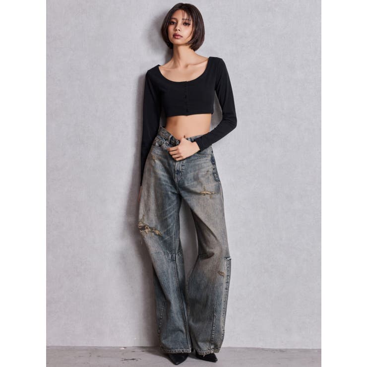 シアーショートトップス | GYDA | 詳細画像8 