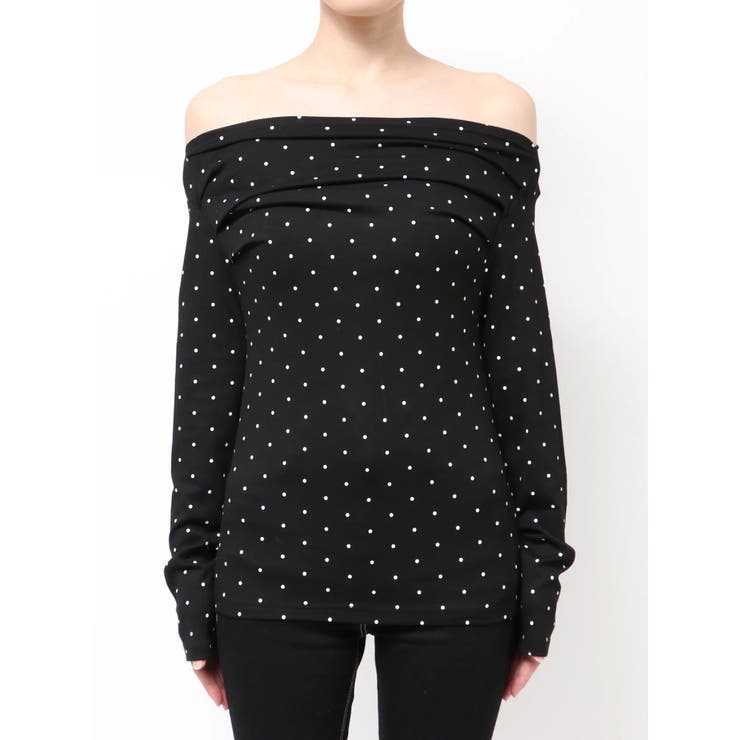 ドットパターンオフショルトップス | GYDA | 詳細画像10 