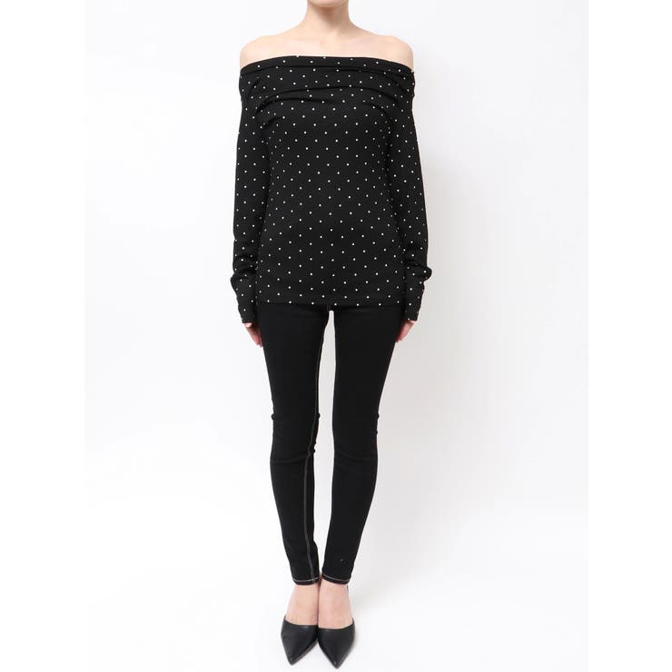 ドットパターンオフショルトップス | GYDA | 詳細画像17 