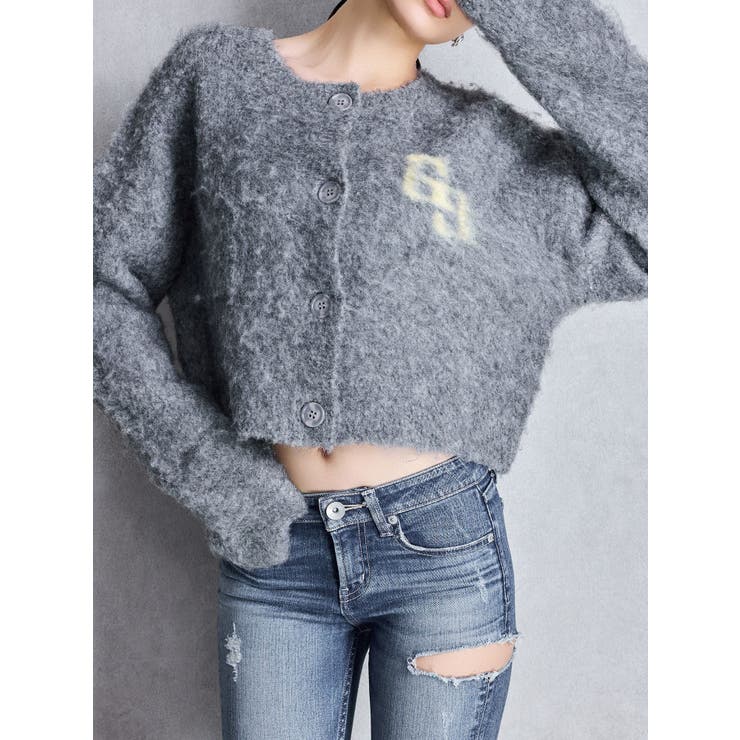 【❤︎チョコ❤︎】NKNIT ンニット カーディガン コカ coca 金ボタンニットカーディガン （Gray） -ファッション