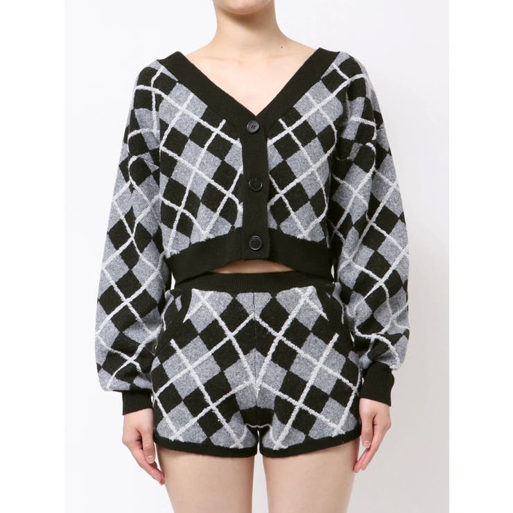 アーガイルニットカーディガン | GYDA | 詳細画像10 