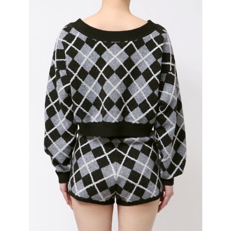 アーガイルニットカーディガン | GYDA | 詳細画像12 