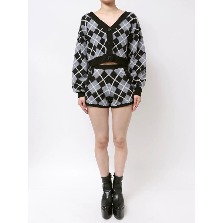 アーガイルニットカーディガン | GYDA | 詳細画像17 