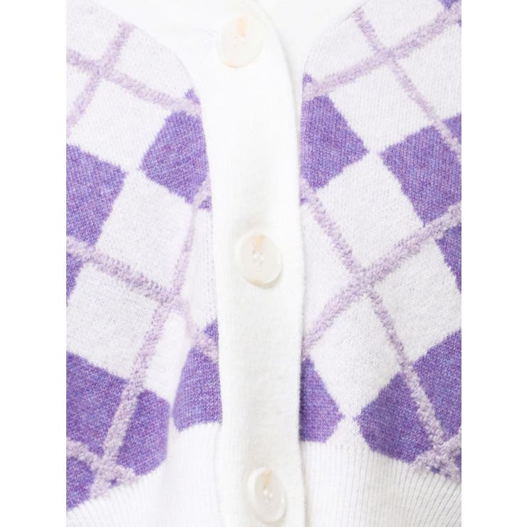 アーガイルニットカーディガン | GYDA | 詳細画像18 