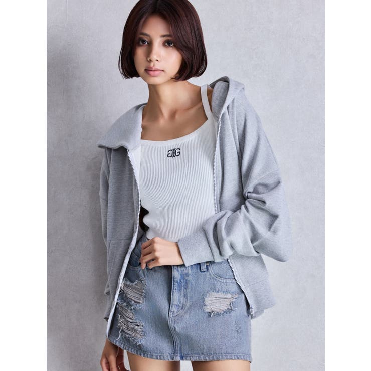 GYDA LOOSEスウェットZIP UPパーカー[品番：MKSW0066103]｜GYDA