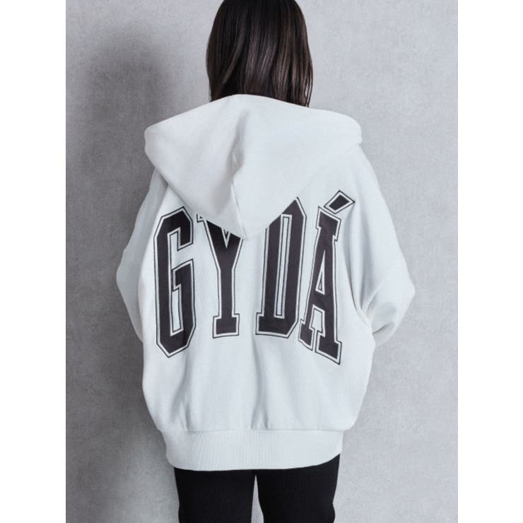 オフホワイト | GYDA LOOSEスウェットZIP UPパーカー | GYDA