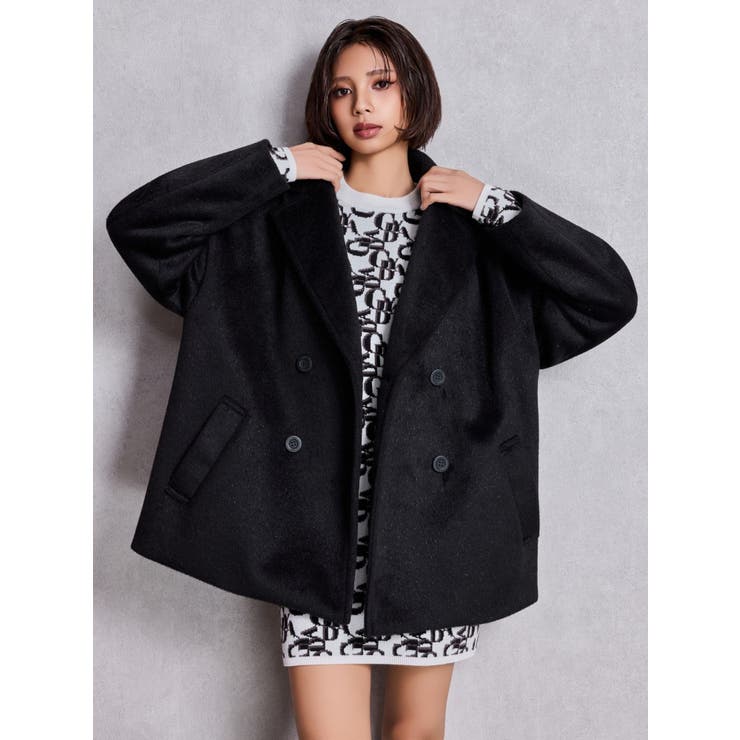 ラメmaterialチェスターコート | GYDA | 詳細画像11 