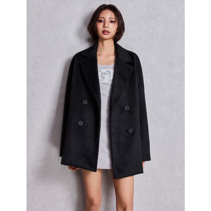 ラメmaterialチェスターコート | GYDA | 詳細画像13 