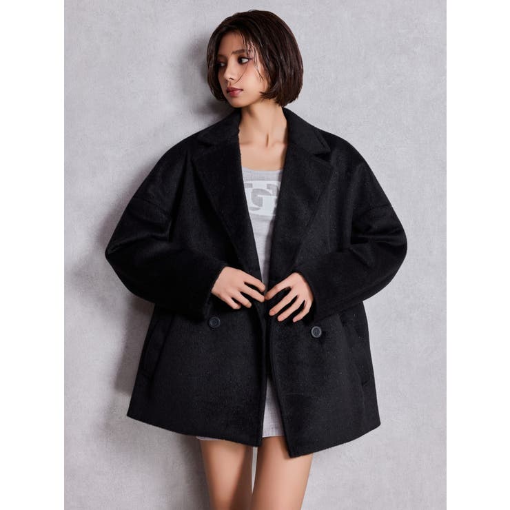 ラメmaterialチェスターコート | GYDA | 詳細画像14 