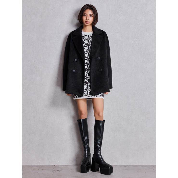 ラメmaterialチェスターコート | GYDA | 詳細画像16 