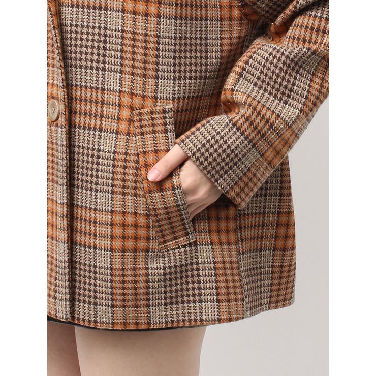 ラメmaterialチェスターコート | GYDA | 詳細画像25 