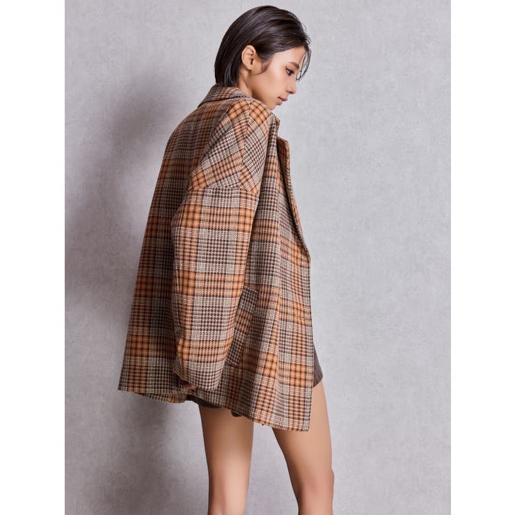 ラメmaterialチェスターコート | GYDA | 詳細画像4 