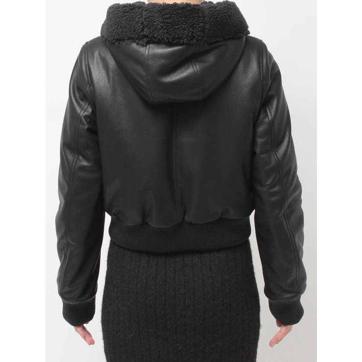 Hoodie Fake Leatherコート[品番：MKSW0067567]｜GYDA（ジェイダ