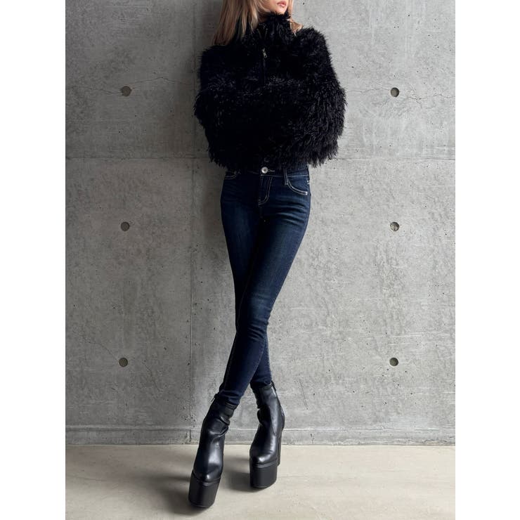 GYDA 【TINY】switchingフェイクファーコート　BLK TINY】switchingフェイクファーコート[品番：MKSW0067246]｜GYDA