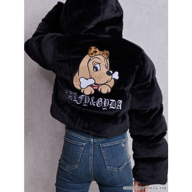 ブラック | GYDA×GALFY eco far superショートコート | GYDA