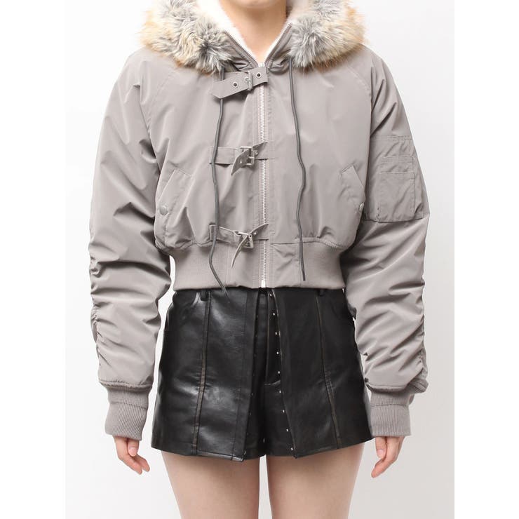 VOLUME ECO FURベルトショートブルゾン[品番：MKSW0067172