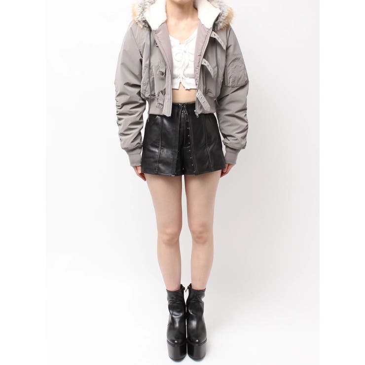 VOLUME ECO FURベルトショートブルゾン[品番：MKSW0067172]｜GYDA