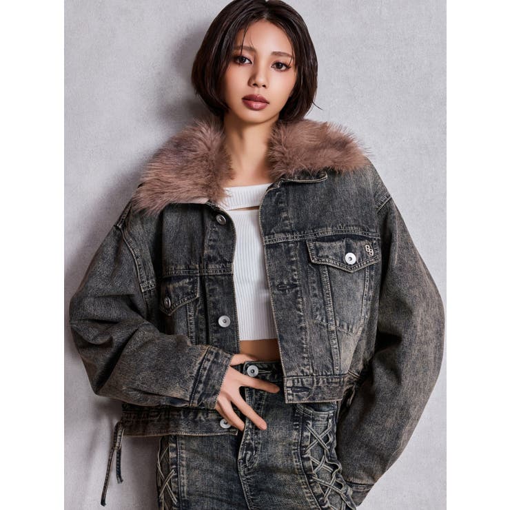 2WAY ECO FURショートデニムGジャン[品番：MKSW0067175]｜GYDA