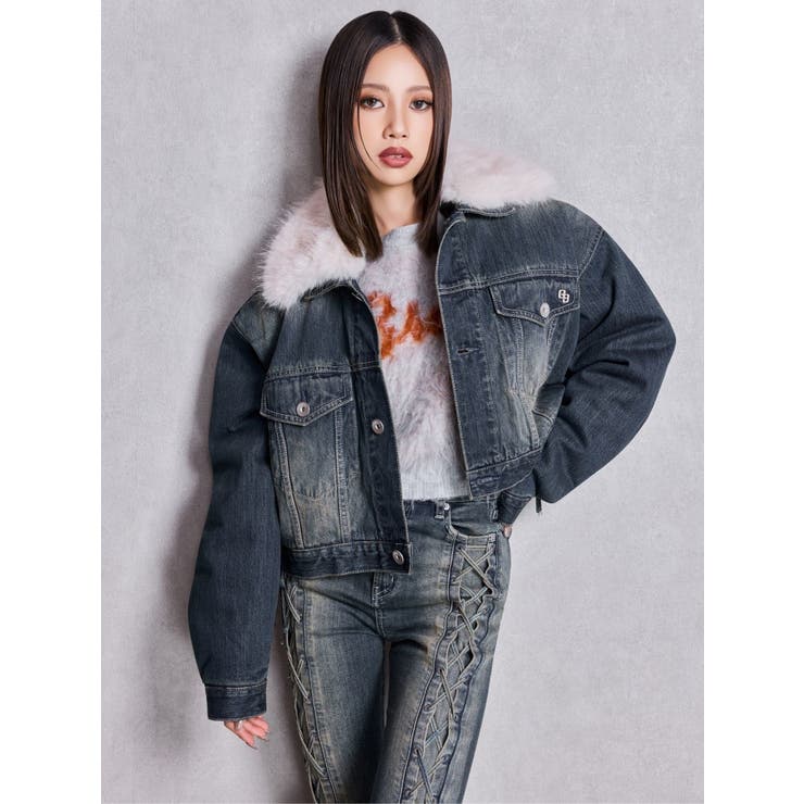 2WAY ECO FURショートデニムGジャン[品番：MKSW0067175]｜GYDA