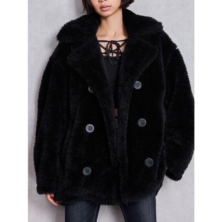 ブラック | Cocoon Eco Furブルゾン | GYDA