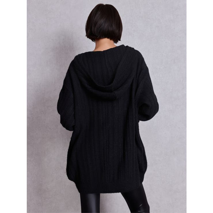 ランダムリブGG HOODIEニットチュニック | GYDA | 詳細画像11 