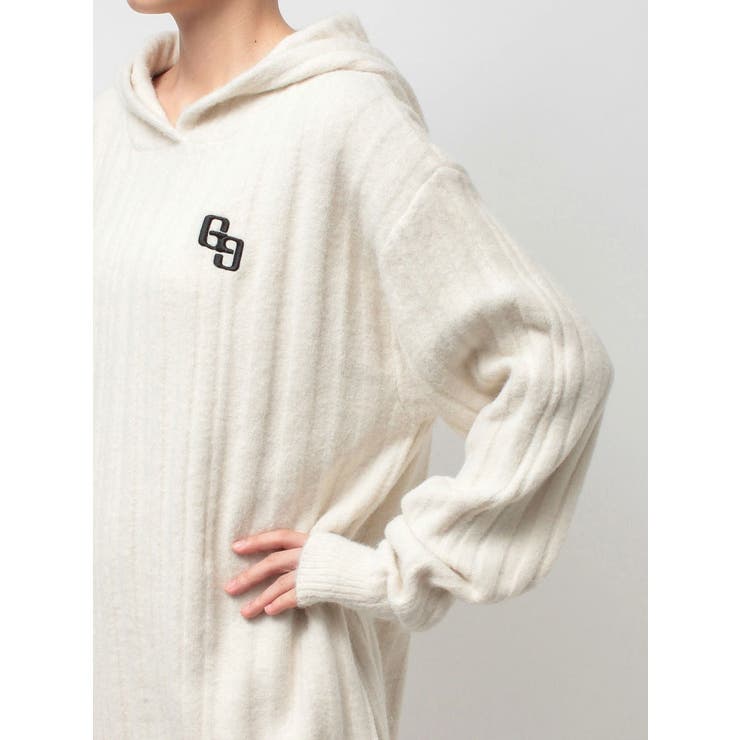 ランダムリブGG HOODIEニットチュニック | GYDA | 詳細画像23 