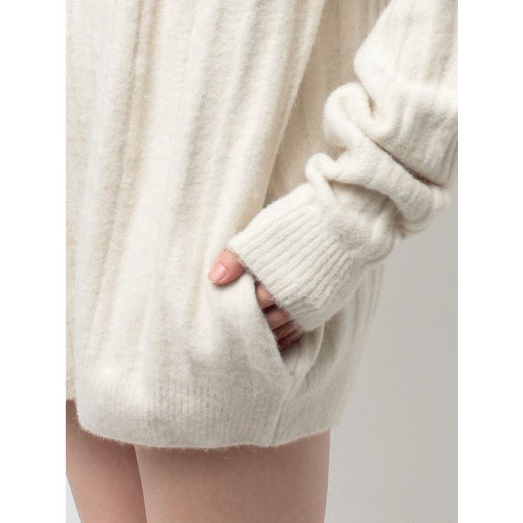 ランダムリブGG HOODIEニットチュニック | GYDA | 詳細画像24 