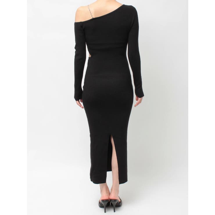 GG CHAIN LEFT OPEN LONGニットワンピース | GYDA | 詳細画像11 