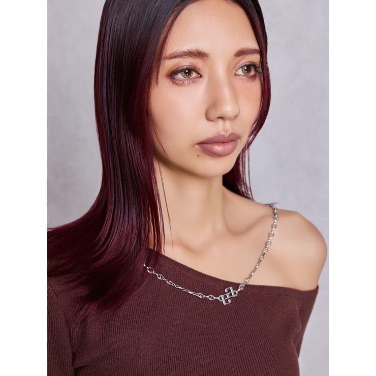 GG CHAIN LEFT OPEN LONGニットワンピース | GYDA | 詳細画像5 