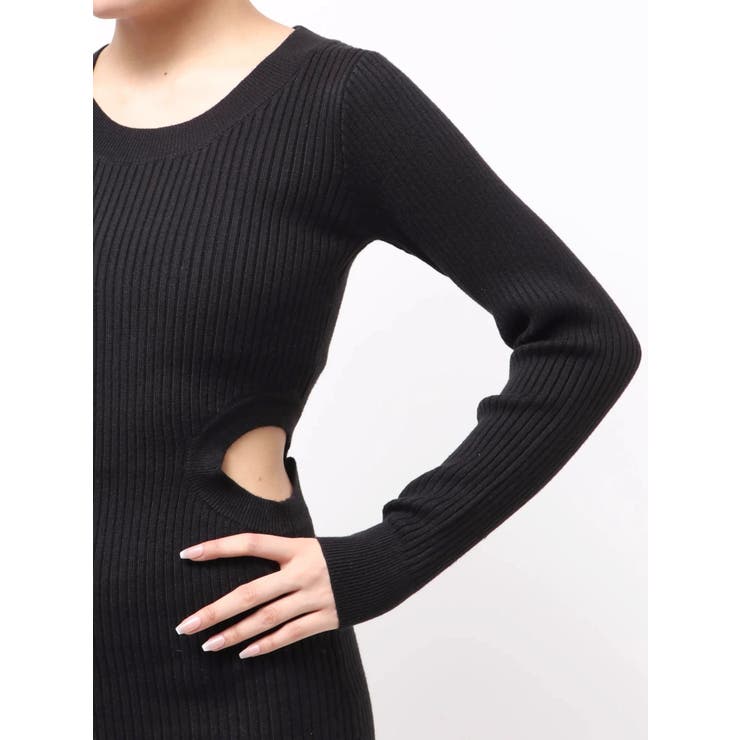 LONG SLEEVE SIDE OPEN ニットミニワンピース | GYDA | 詳細画像14 