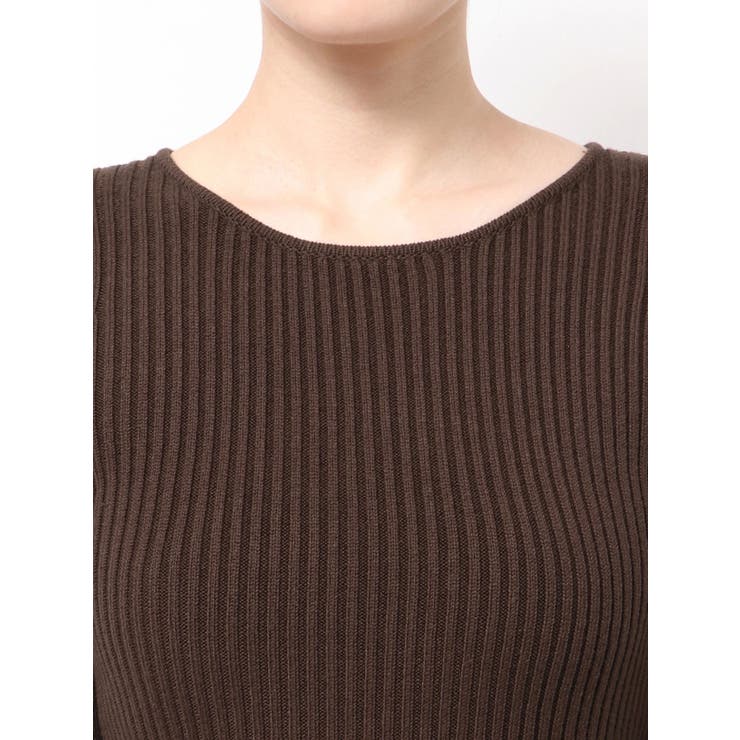 LONG SLEEVE SIDE OPEN ニットワンピース[品番：MKSW0067608]｜GYDA