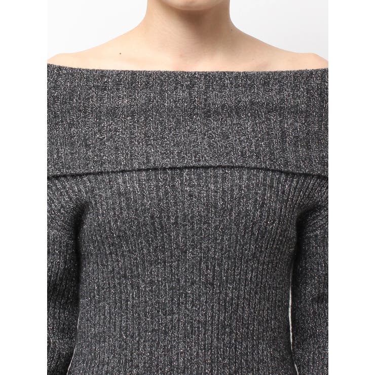 2WAYオフショルラメニットチュニック | GYDA | 詳細画像15 