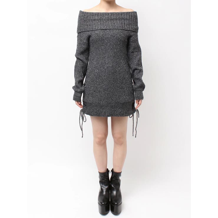 2WAYオフショルラメニットチュニック | GYDA | 詳細画像20 