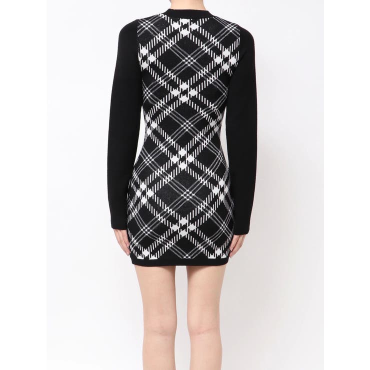 GG embroideryラメCHECKニットワンピース | GYDA | 詳細画像19 