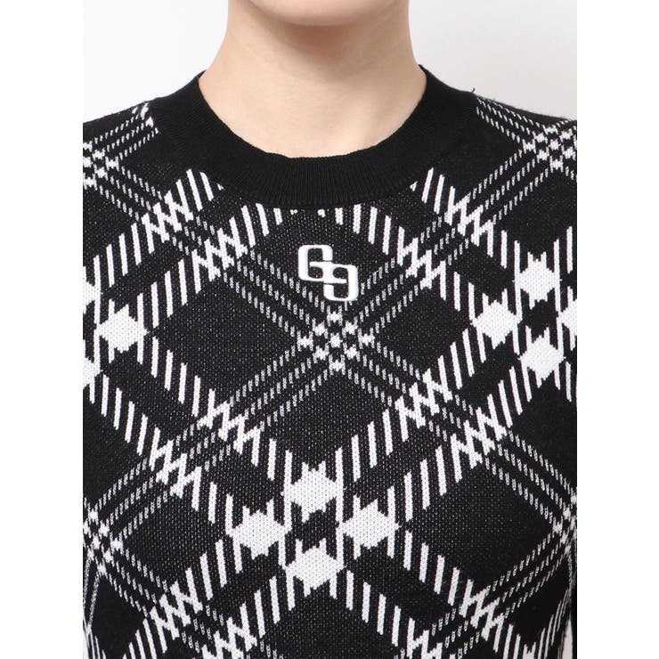 GG embroideryラメCHECKニットワンピース | GYDA | 詳細画像20 
