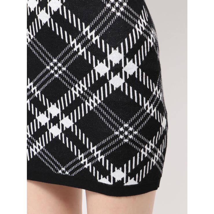 GG embroideryラメCHECKニットワンピース | GYDA | 詳細画像22 