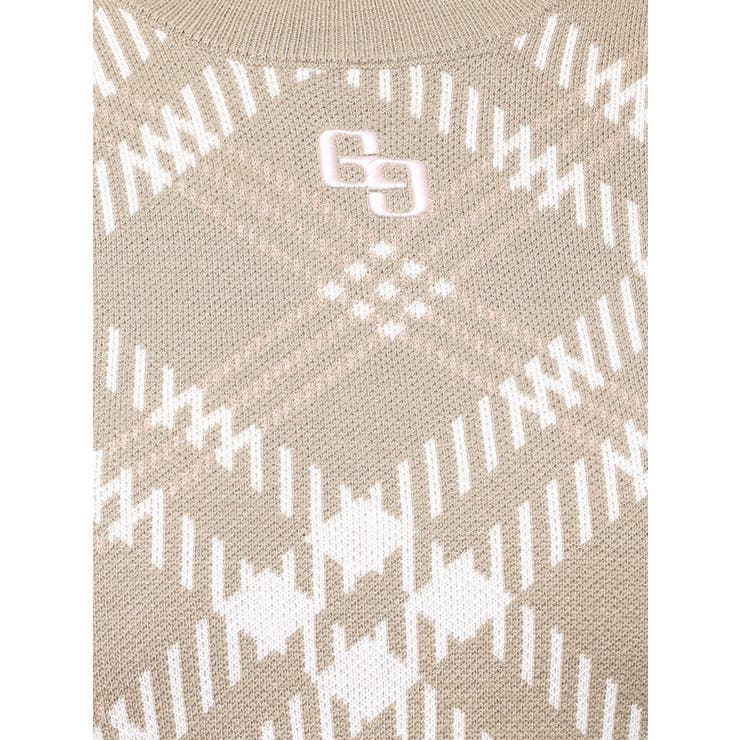 GG embroideryラメCHECKニットワンピース | GYDA | 詳細画像26 