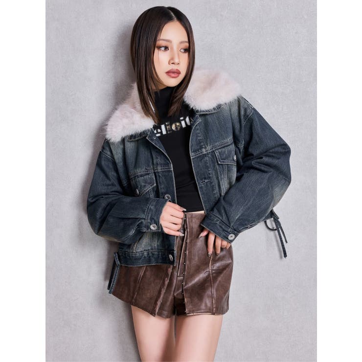 フェイクレザーレイヤーショートパンツ | GYDA | 詳細画像32 