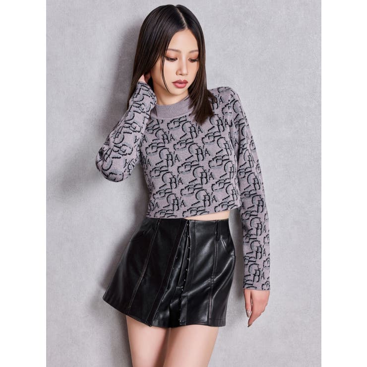 フェイクレザーレイヤーショートパンツ | GYDA | 詳細画像4 