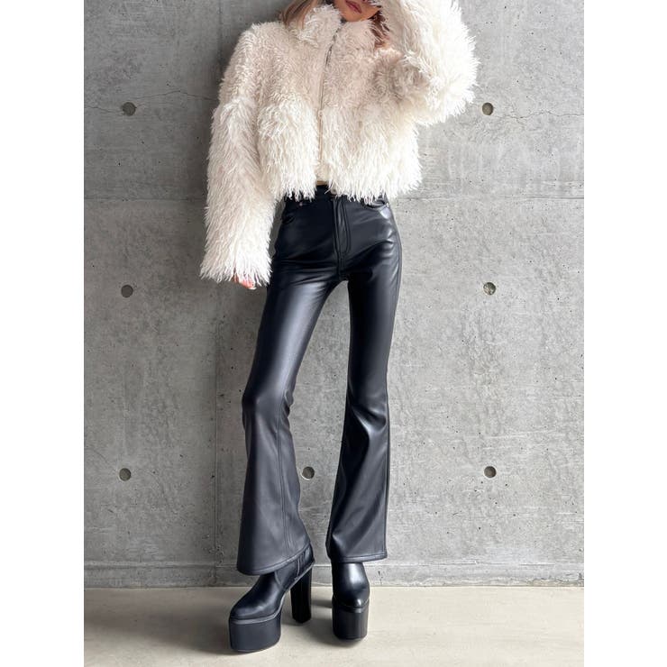TINY】フェイクレザーフレアパンツ[品番：MKSW0067249]｜GYDA