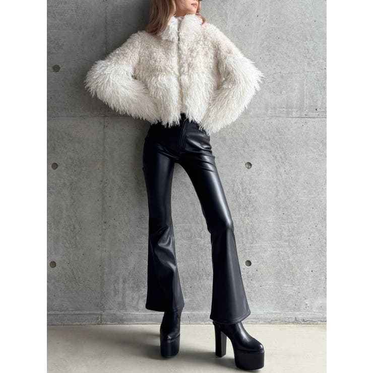 TINY】フェイクレザーフレアパンツ[品番：MKSW0067249]｜GYDA